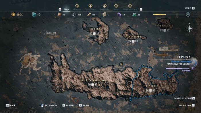 Odyssey arena creed assassin location