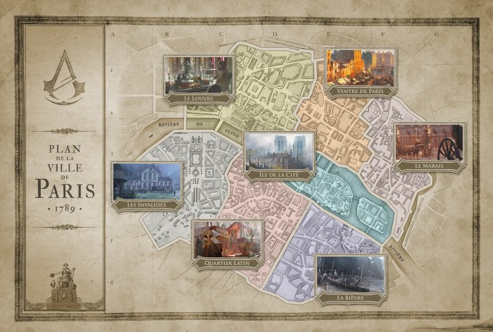 Assassins creed unity map