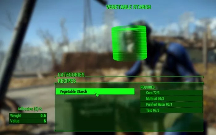 Adhesive in fallout 4