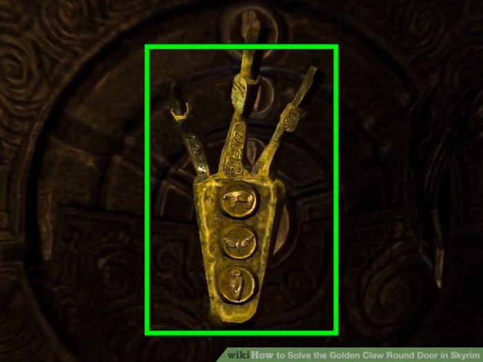 Claw skyrim door golden combination