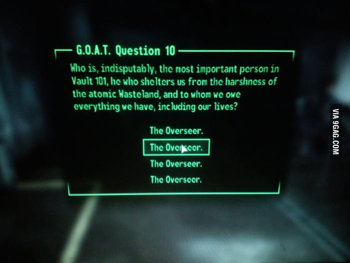 Goat fallout 3 answers