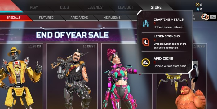 Apex legends currency game everything do