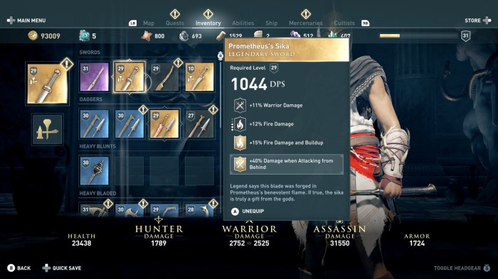 Theseus armor ac odyssey