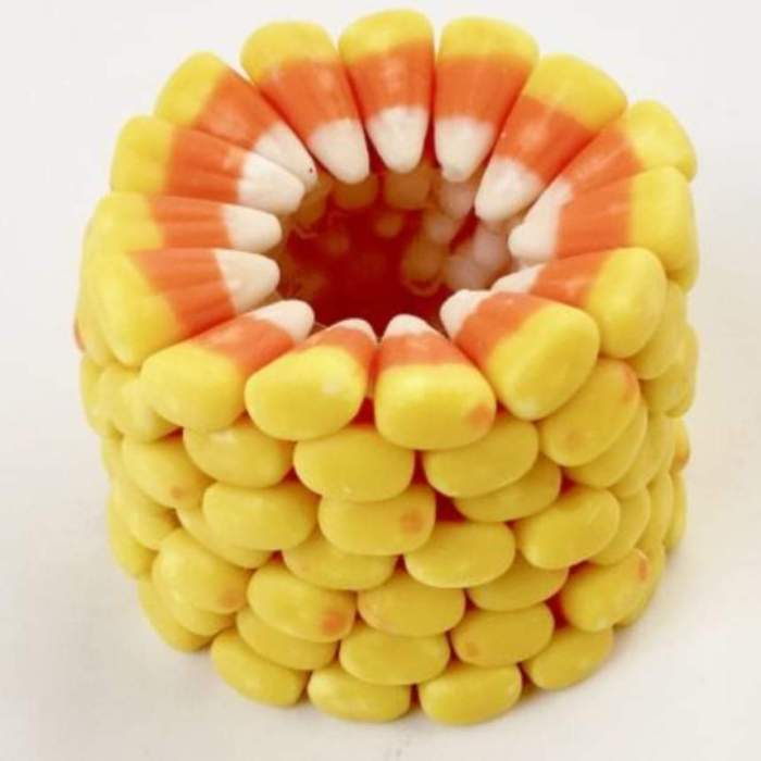 Candy corn on a cob