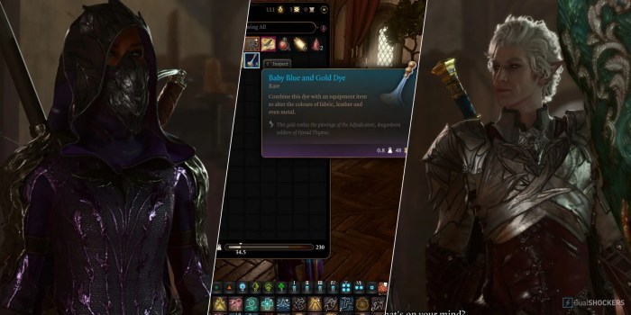 Baldurs gate 3 dye armor