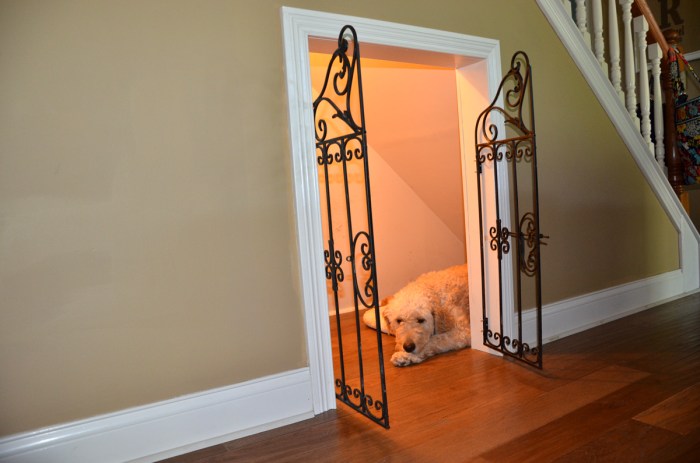 Doghouse under the stairs