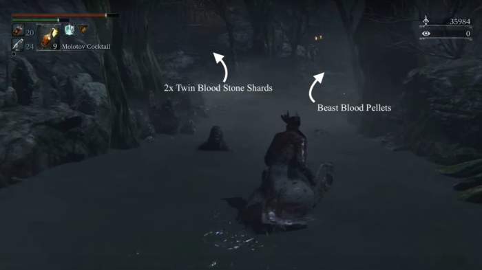 Twin blood stone shards