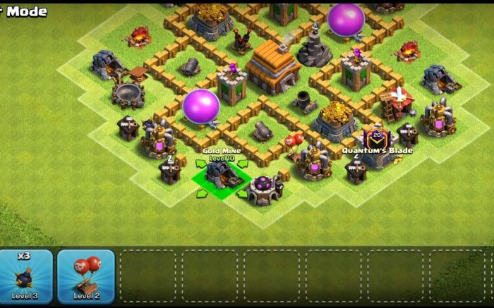 Hall clash town clans level defense layout strategy