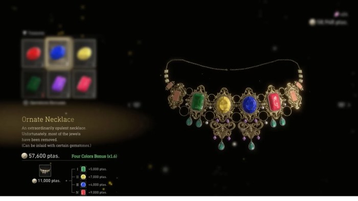 Re4 ornate necklace gems
