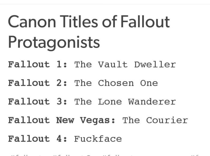 Funny fallout 4 names