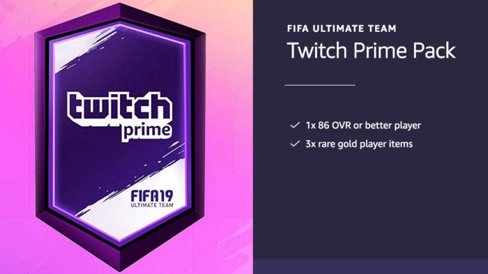 Twitch prime fifa pack