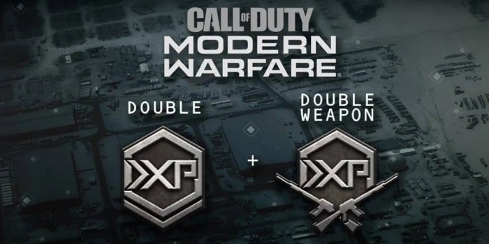 How long is cod double xp