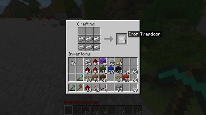 How to make iron trapdoor