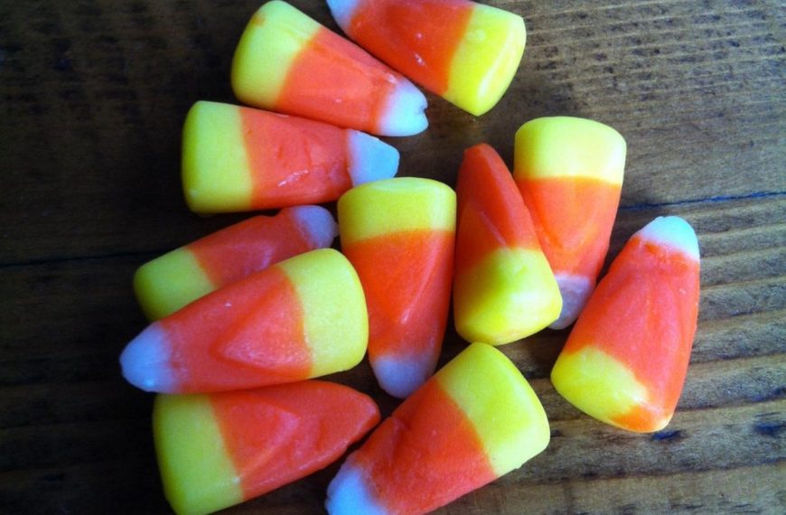 Candy corn stacked up