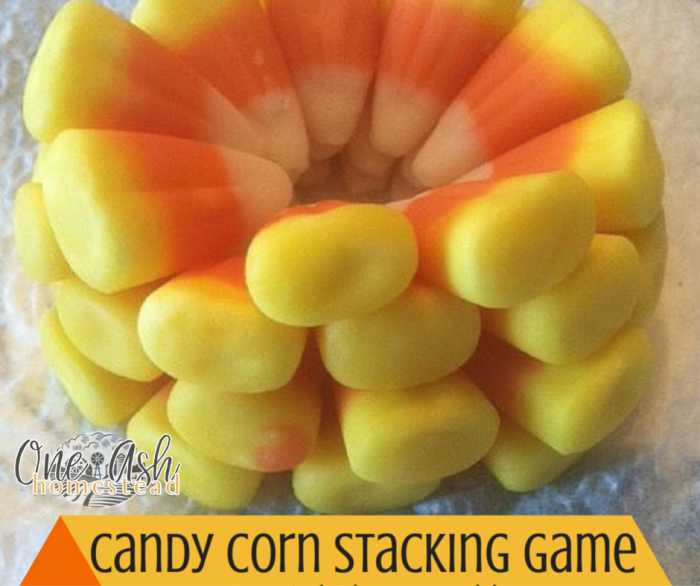 Stacked candy corn cob