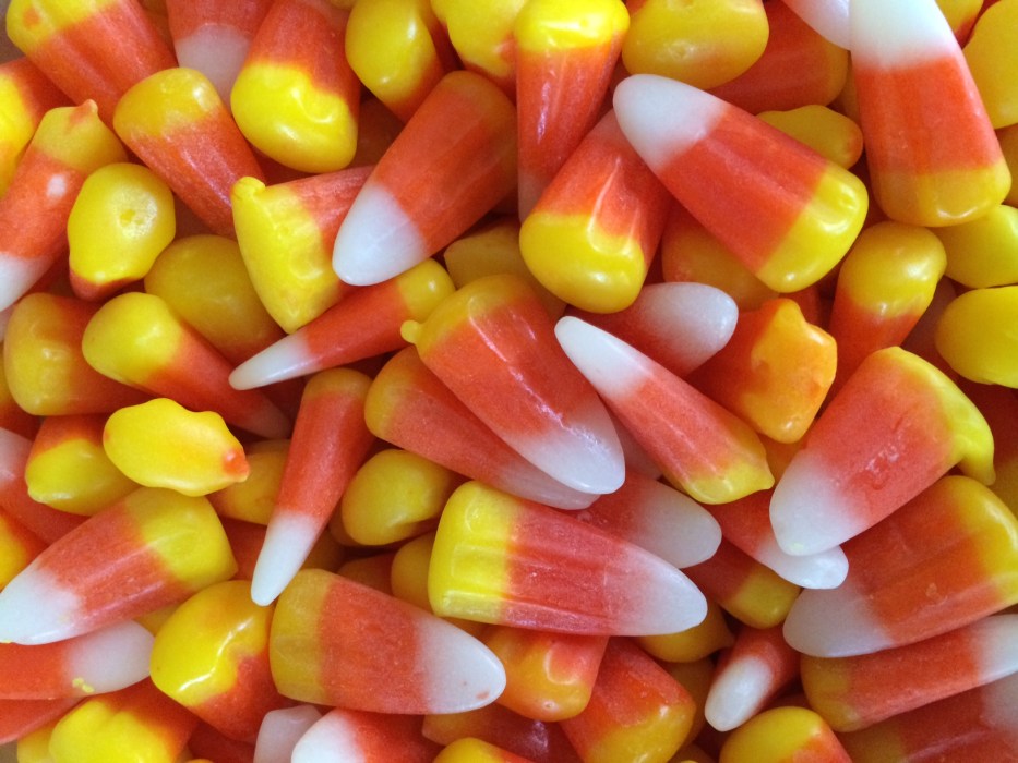 Stacked up candy corn