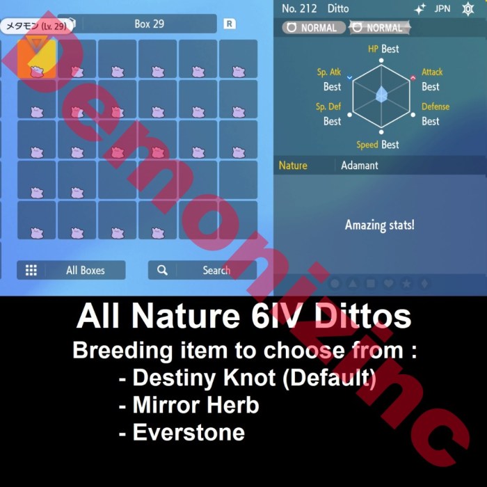 Ditto with perfect ivs