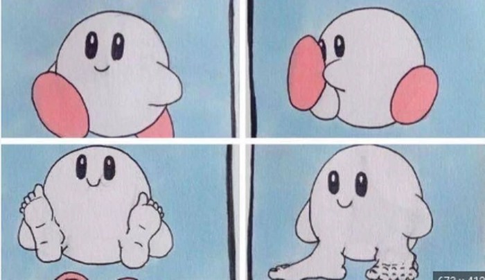 Kirby with real feet