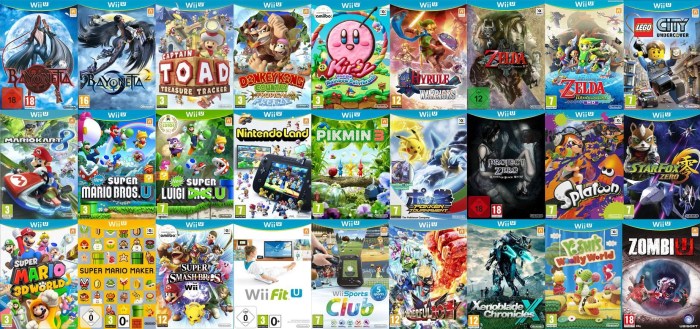 Wii games wii u games