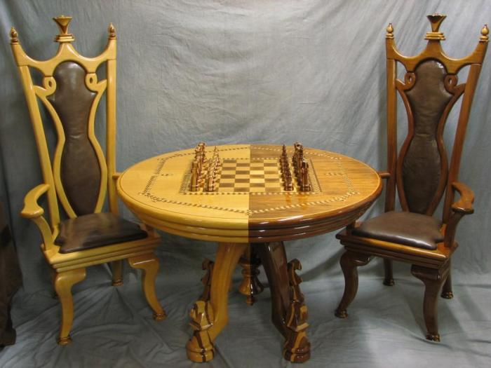 Chess table and chair set