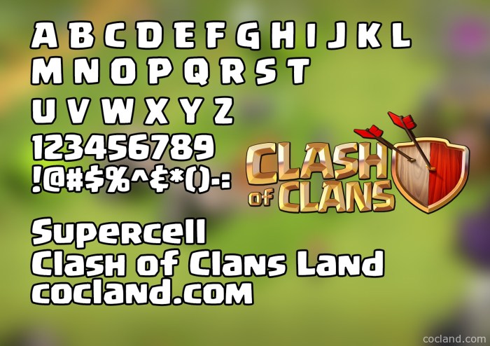 Clash of clans alphabet