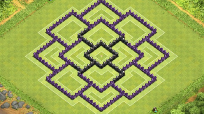 Base war hall town clash clans strategy
