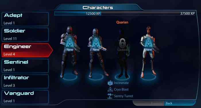 Classes in mass effect 3