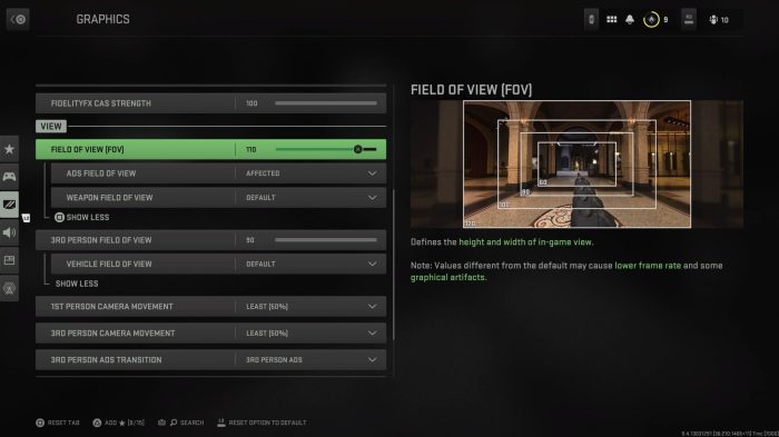 How to change fov bo1