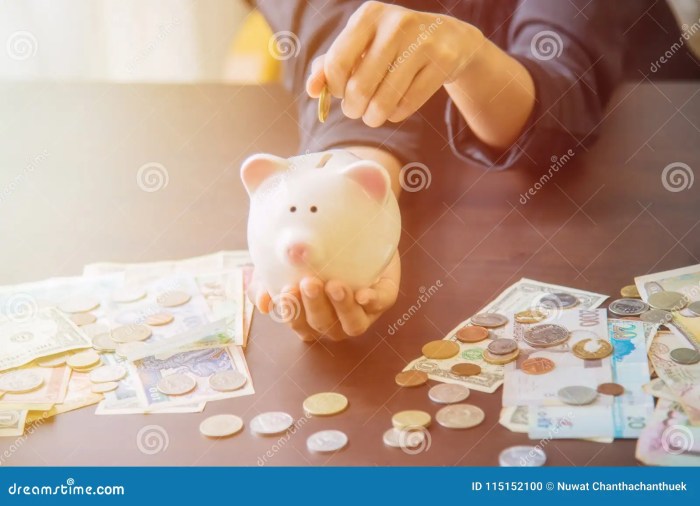 Piggy bank money stock handshake male female business preview dreamstime