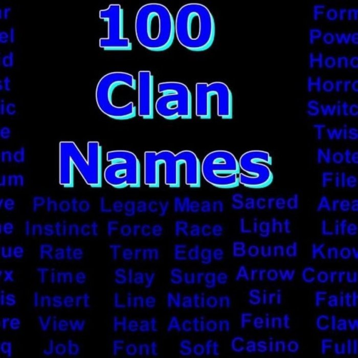 Cool clan tag names