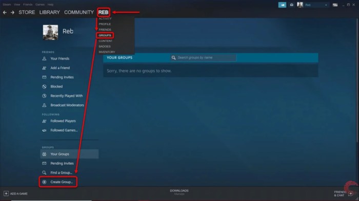 How to make steam group