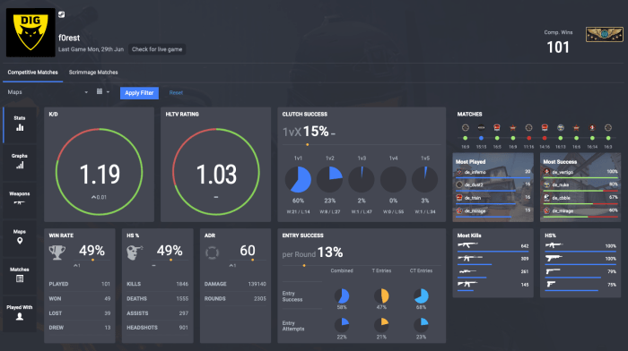 How to check csgo stats