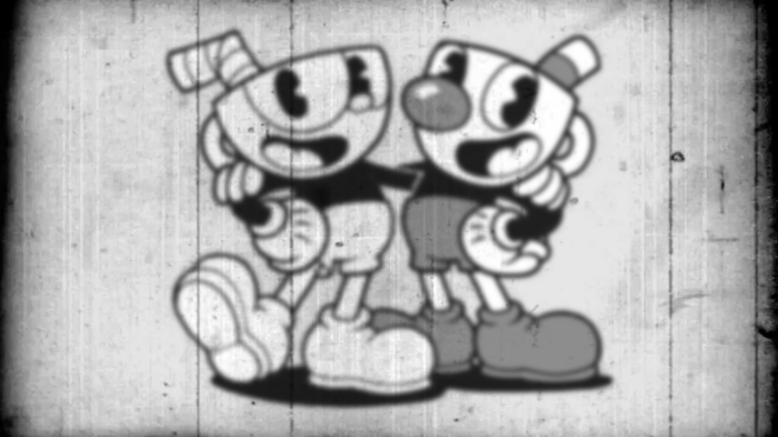 Cuphead black and white