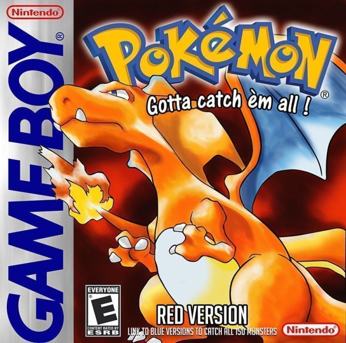 Pokemon red version gamestop game boy games esrb everyone rating