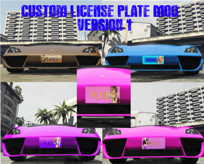 License custom plates gta5 plate mods pack downloads