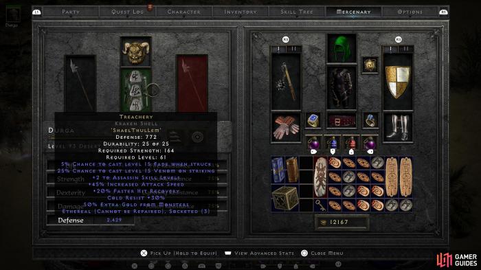 Diablo 2 socketed items