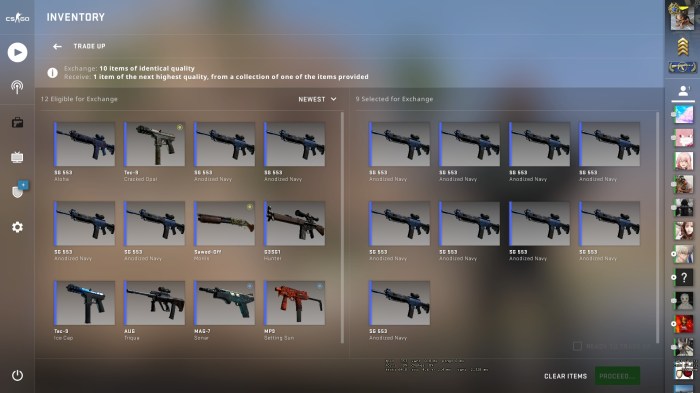 Trade up chances csgo