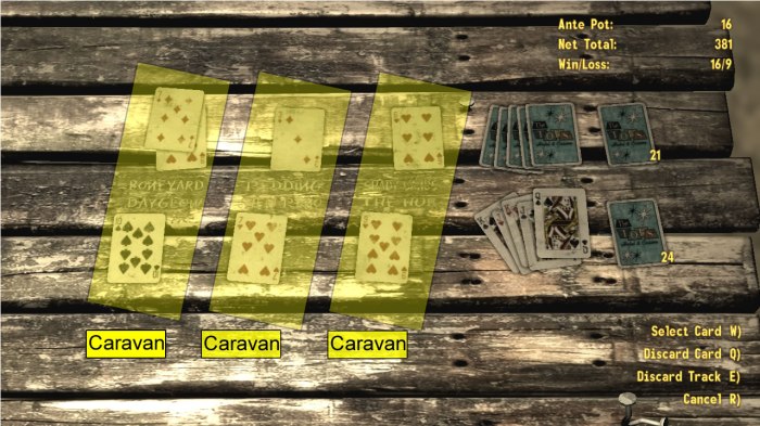 New vegas caravan cards