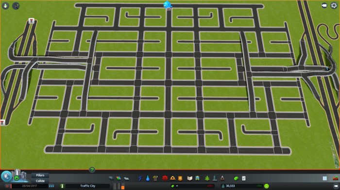 City skylines grid layout