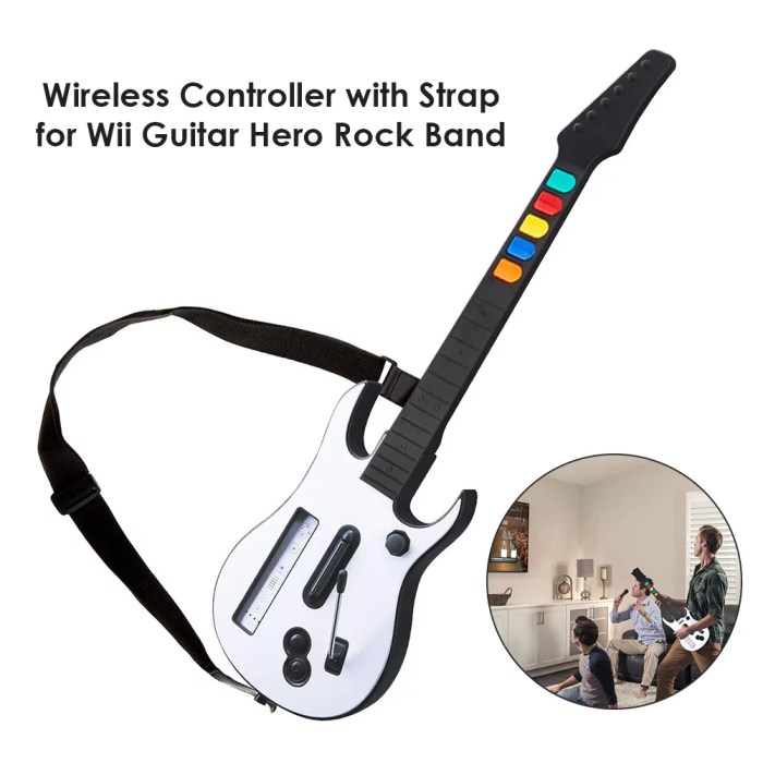 Guitar hero controller rock band xbox wooden wireless logitech ebay