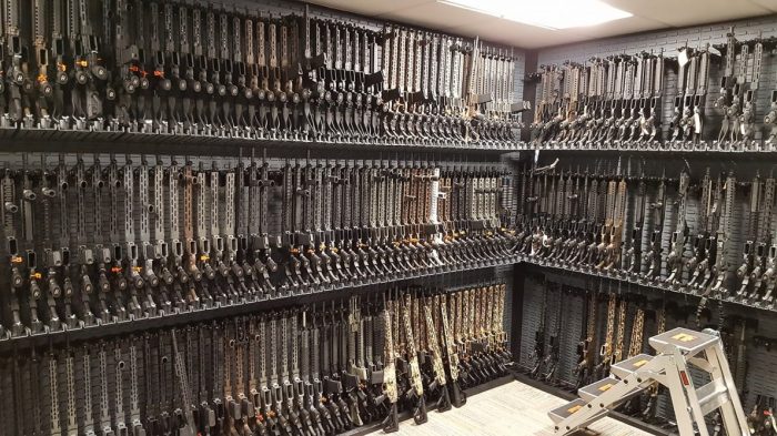 Home gun display wall