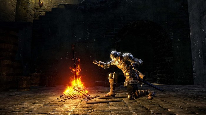 Dark souls bonfire lamp