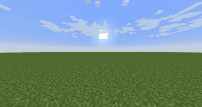 Flat land in minecraft