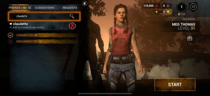 How to add friends dbd