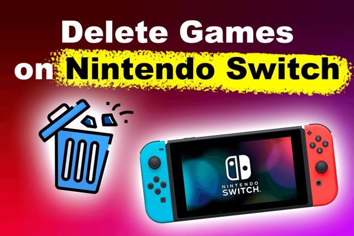 Delete games on switch