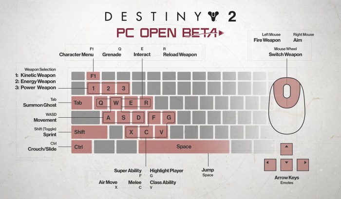 Destiny 2 pc controls