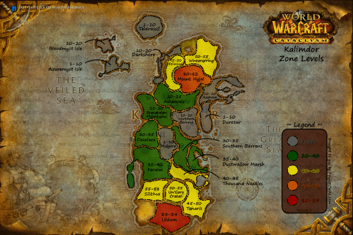 Wow cataclysm world map