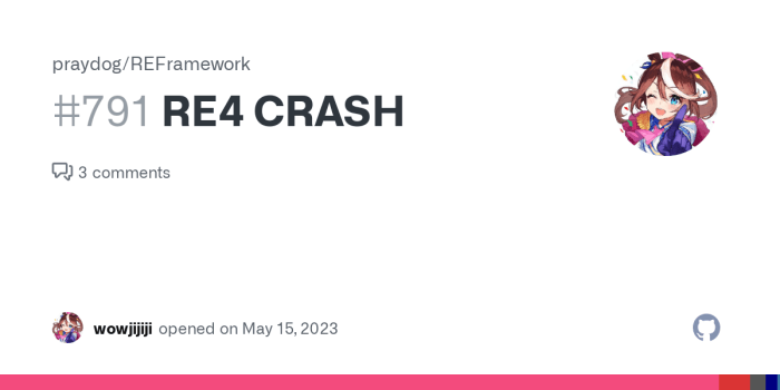Re4 crash on startup