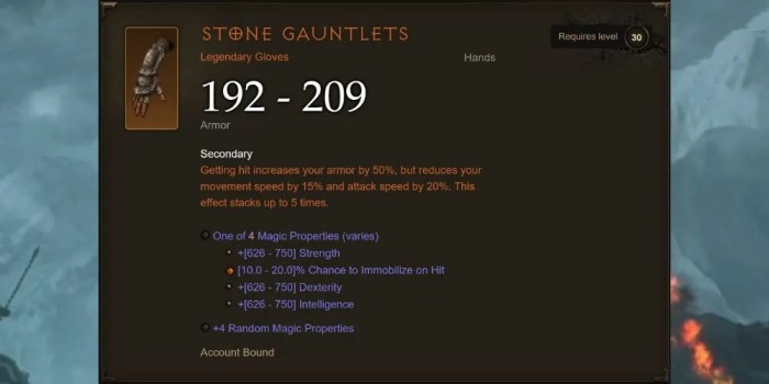 Diablo 3 stone gauntlets