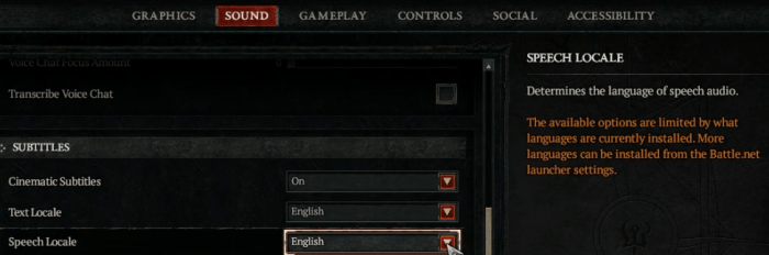 Diablo 4 change language